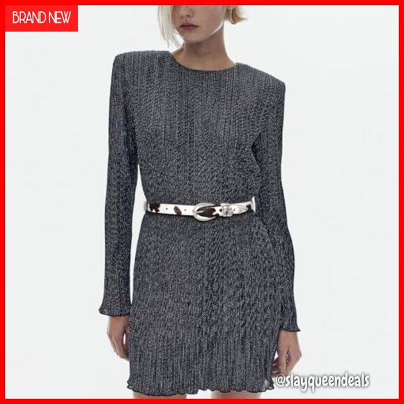 Faux Leather Belt with Silver Buckle for Women, Versatile Styling